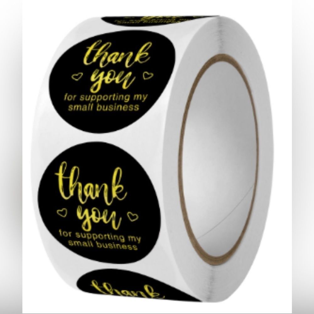 Thank you for supporting my small business sticker | NWT 1 in round pack (500)​​ - Picture 2 of 4